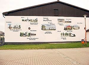 Seitenansicht der Turnhalle